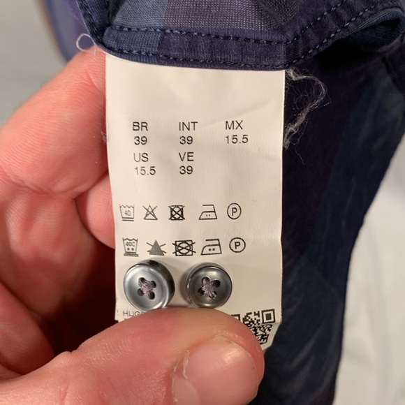 Hugo Boss Jenno Slim Fit dress shirt size 15.5” - Picture 10 of 12